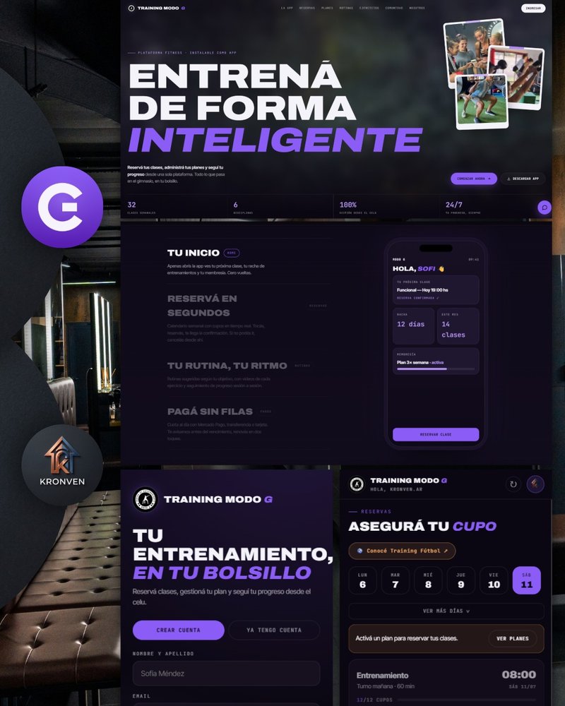 Sitio web de Training Modo G