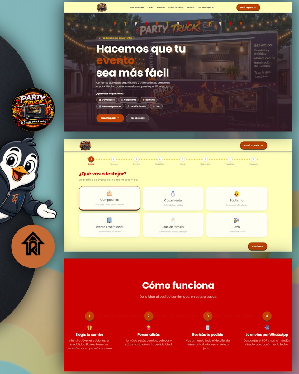 Sitio web de Partytruck